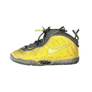 Nike Little Posite Pro Foamposite Metallic Gold Black Sneakers Shoes Size 9